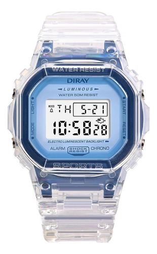 Reloj Diray Unisex Transparent Azul Dr218lct2 Unisex