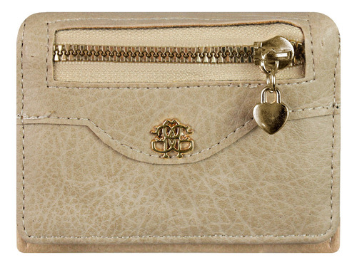 Cartera Para Dama Monedero Mini Ejecutiva Elegante Juvenil Color Beige - Yw Bow-01