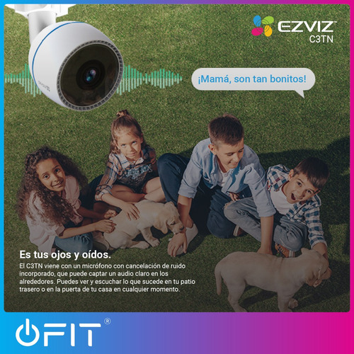 Imagen 5 de 10 de Kit X2 Cámara Seguridad Wifi Ezviz Full Hd + 2 Memorias 16gb