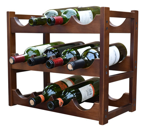 Cava Madera 12 Botellas Hogare Elegante Y Moderna Nogal