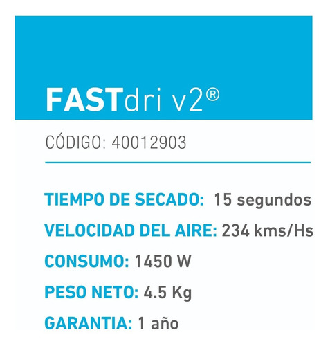 Secamanos Eléctrico Inelec Fastdri V2 Automático
