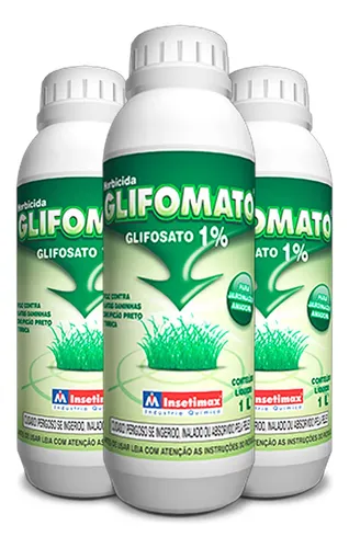 3x Elimina Mato Com 3l Kit Eficaz Não Seletivo Jardinagem