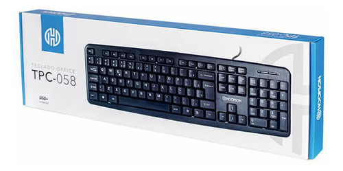 Teclado Usb Hoopson Tpc-058 Standard Home Office Preto