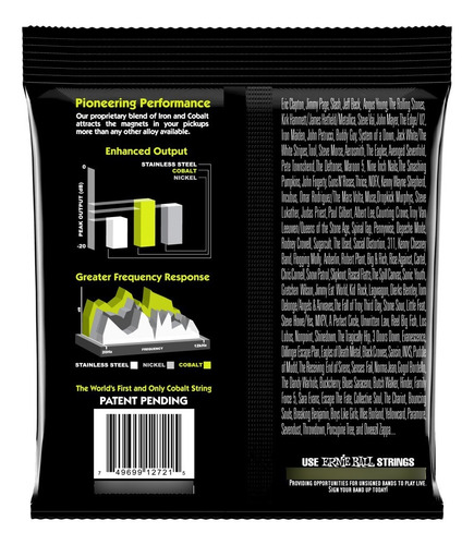 Cuerdas de Guitarra Eléctrica Ernie Ball Slinky Cobalt 2721