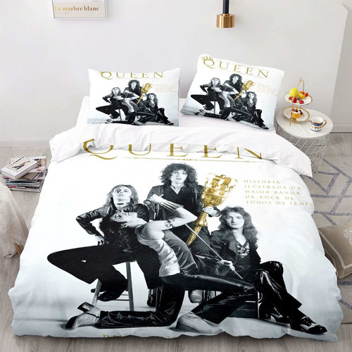 Rock Band Cantante Ropa De Cama Queen Funda Nórdica