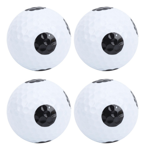 Juego De Práctica De Putt De Doble Capa Black Dot Ball, 4 Un