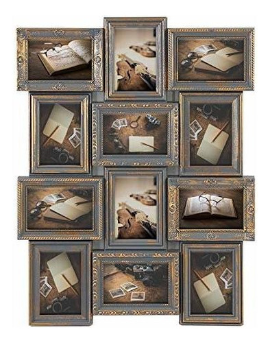 Jerry & Maggie - Photo Frame 23x18 Gray Gold Finish Cur