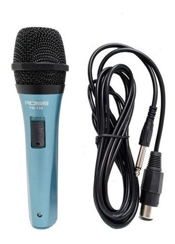 Micrófono Plástico Vocal Dinámico Supercardioide Ross Fm-138