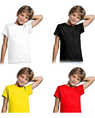 Lote Camisetas Niño Lisas (4)