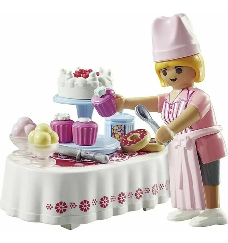 Imagen 3 de 6 de Playmobil Special Plus Pastelera Con Mesa Dulce 70381