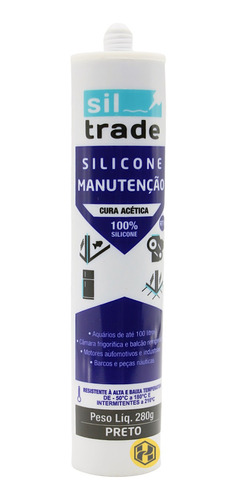 Silicone Siltrade 280gr Rtv Ideal Para Aquários Sem Fungicid