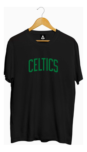 Remeras Negras Estampadas Celtics Zeta Pop