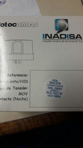Fotocelula Inadisa 1800v Con Base