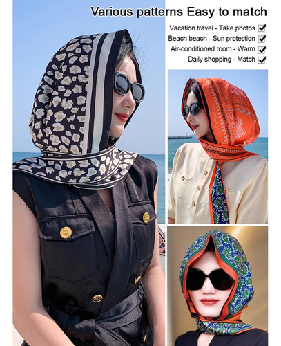 Gorra Con Capucha Y Sombrero Para El Sol, Tela De Seda De Al