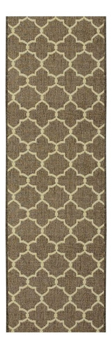 Passadeira Trilho 2.4m Sisal São Carlos Bali Vinter 240x66cm Cor Marrom-claro Desenho Do Tecido Geométrico