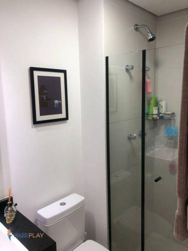 Imagem 7 de 26 de Apartamento Estilo Studio, Um Dormitorio, Uma Vaga De Garagem, 30m De Area Util, No Brooklin ! - Ap6492