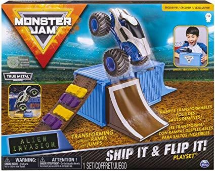 Monster Jam Buque It & Flip It Transformando Set De Juego Co