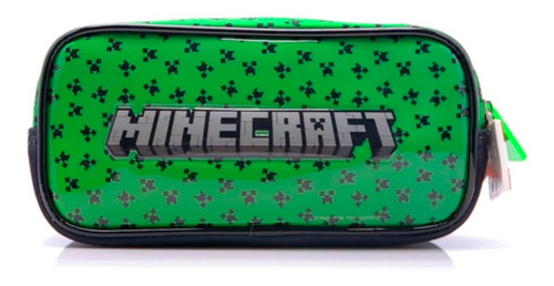 Imagen 3 de 7 de Cartuchera Escolar Pvc Minecraft 2 Cierres Cresko