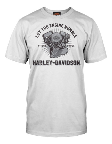 Harley-davidson Military - Camiseta Gráfica Gris Hielo Para 