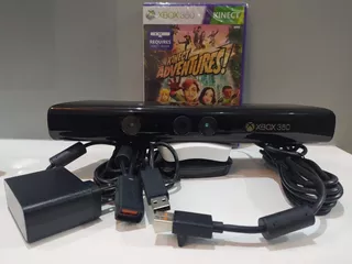 Kit Fonte E Sensor Kinect Para Xbox 360 Fat Com Jogo