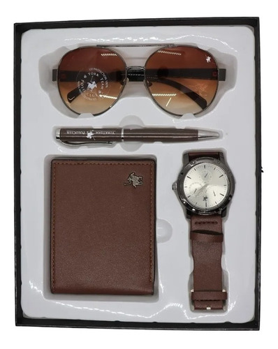 Set De Reloj Lentes Cartera Y Pluma Polo Club