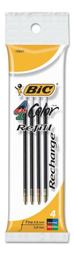 2 8 Recambio Total Para Boligrafo Retractil Bic 4 Color Fina