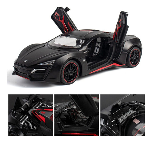 Rapido Y Furioso 7 Lykan Supercar Miniatura Metal Autos 1/24