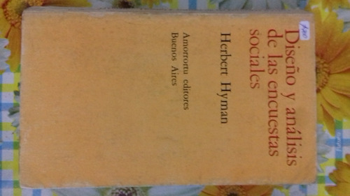 Diseño Y Analisis De Las Encuestas Sociales-herbert Hyman