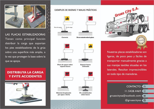 Imagen 2 de 11 de Placas Estabilizadoras Zapatas Gruas Hidrogruas Elevadores