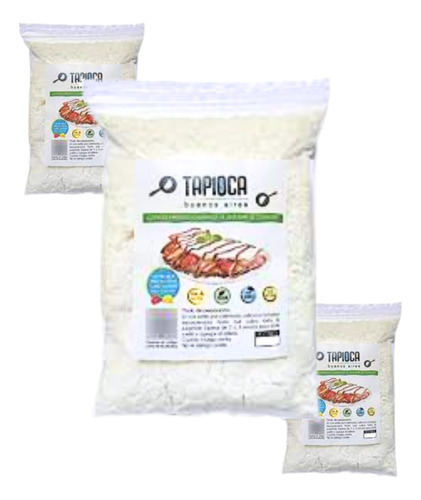 3 Kg Tapioca Lista Sin Tacc Apto Vegano Natural Goma Brasil