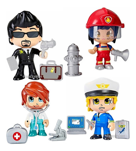 Pinypon Figuras X4 Famosa Orginal Accesorios Pinipon