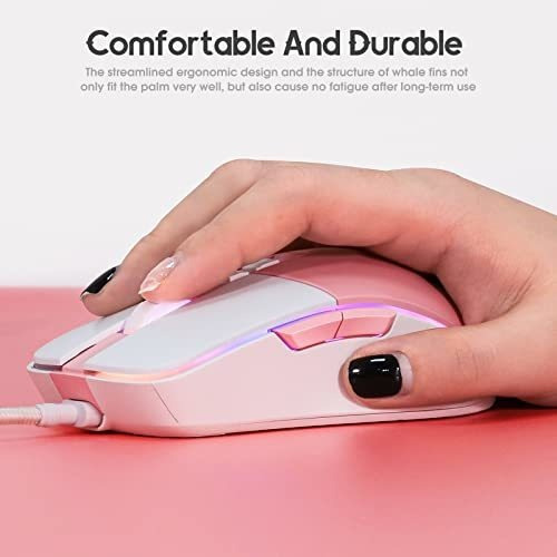 Raton Para Juego Ergonomico Cable Diseño Color 6 Dpi 13