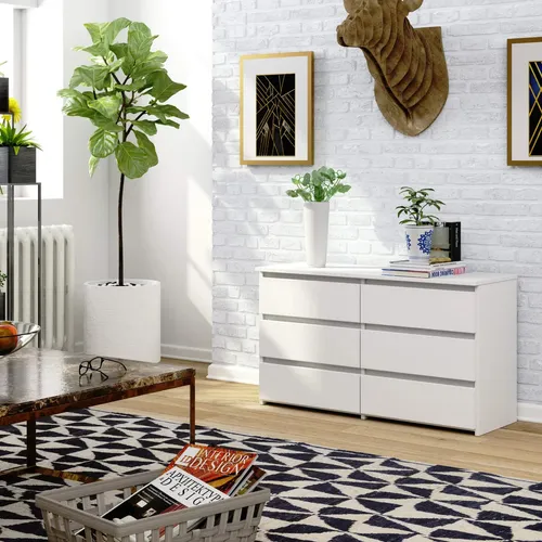 comprar Cómoda Clásica Dorotea Color Blanco 6 Cajones Tu Mesita