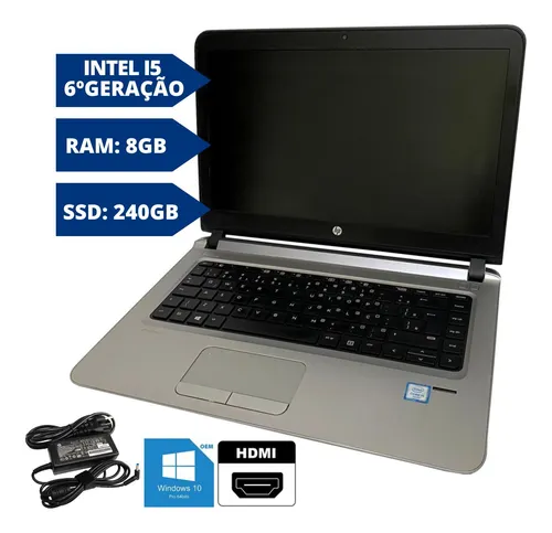 comprar Notebook I5 6º Geração Hp Probook 440 G3 Ram 8gb Ssd 240gb