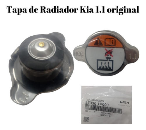 Tapa De Radiador Kia 1.1 Original 