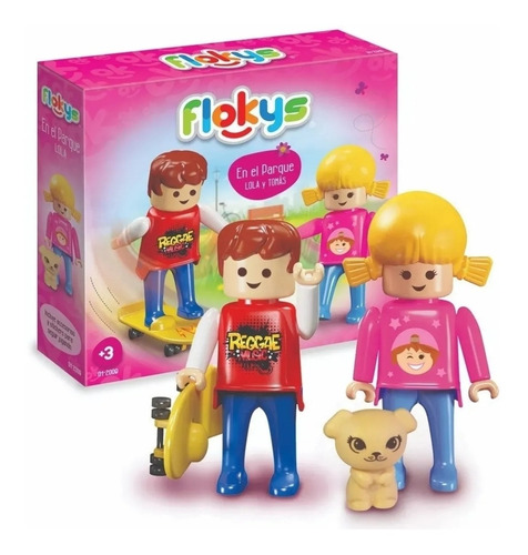 Flokys En El Parque Muñecos X 2 Accesorios Orig Rasti