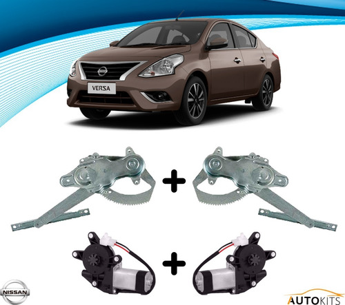 Par Maquina Vidro Elétrico Versa Trs Com Motor
