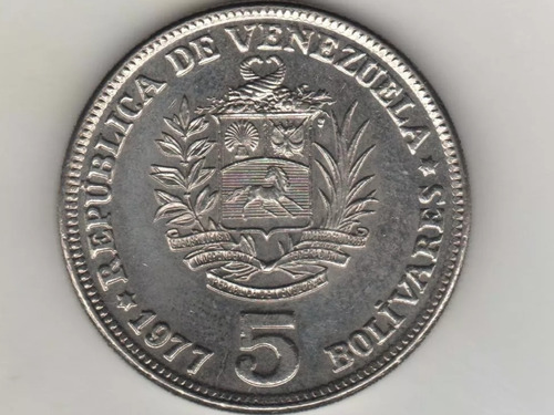 Pack De 4 Monedas De 5 Bolívares (fuerte) De 1977 Colección 
