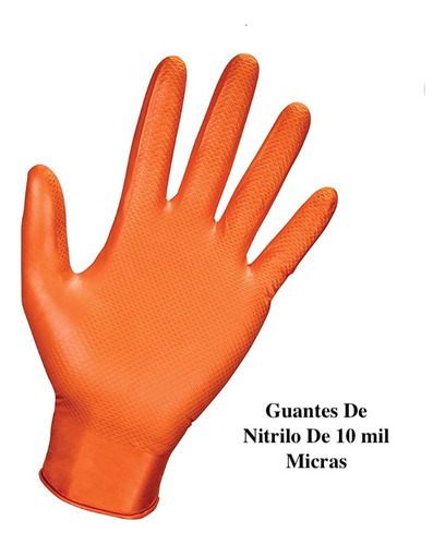 Guantes De Nitrilo 10 Mil Micras Trabajos Pesados 10 Pares 