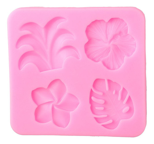 Moldes Para Fondant Rosa Con Forma De Flores Tropicales, 1/2