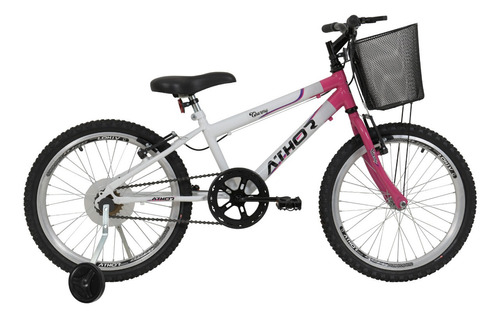 Bicicleta Athor Aro 20 Feminina Charmy Rosa Neon Com Cesta Tamanho do quadro Único