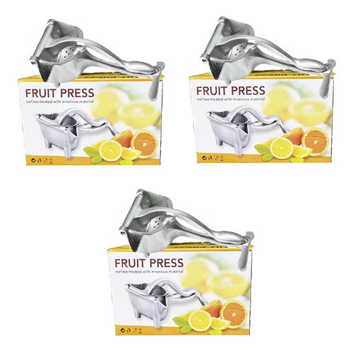 03 Exprimidor De Naranja Naranjas Limon A Presión Pack X 3 