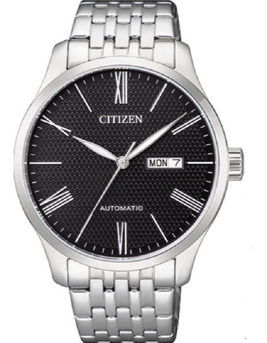 Relógio Citizen Automático Masculino Nh8350-59e / Tz20804t Cor da correia Prata Cor do bisel Prata Cor do fundo Preto