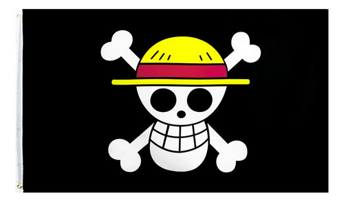 Bandera Luffy Y De Sombrero De Paja Mugiwara One Piece