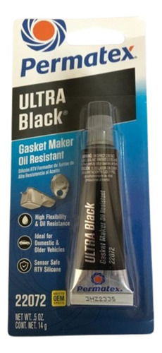 Silicon Permatex Ultra Black Resistente Al Aceite