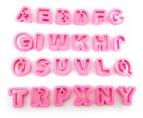 Moldes Cortadores Abecedario Letras 3 Cm Fondant Galletas