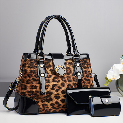 Bolsa De Mano Lujosa Con Estampado De Leopardo