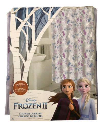 Cortina Baño Infantil Diseño Frozen Ducha Niñas Impermeable