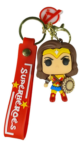 Llavero Mujer Maravilla Dc Comics En Silicona