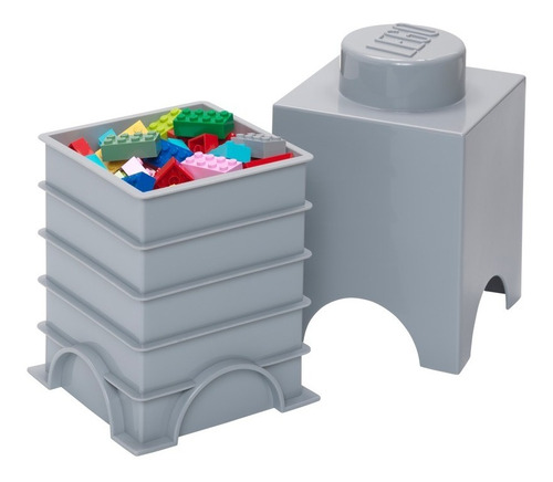 Lego Bloque Apilable Contenedor Original Mini Stone Gray